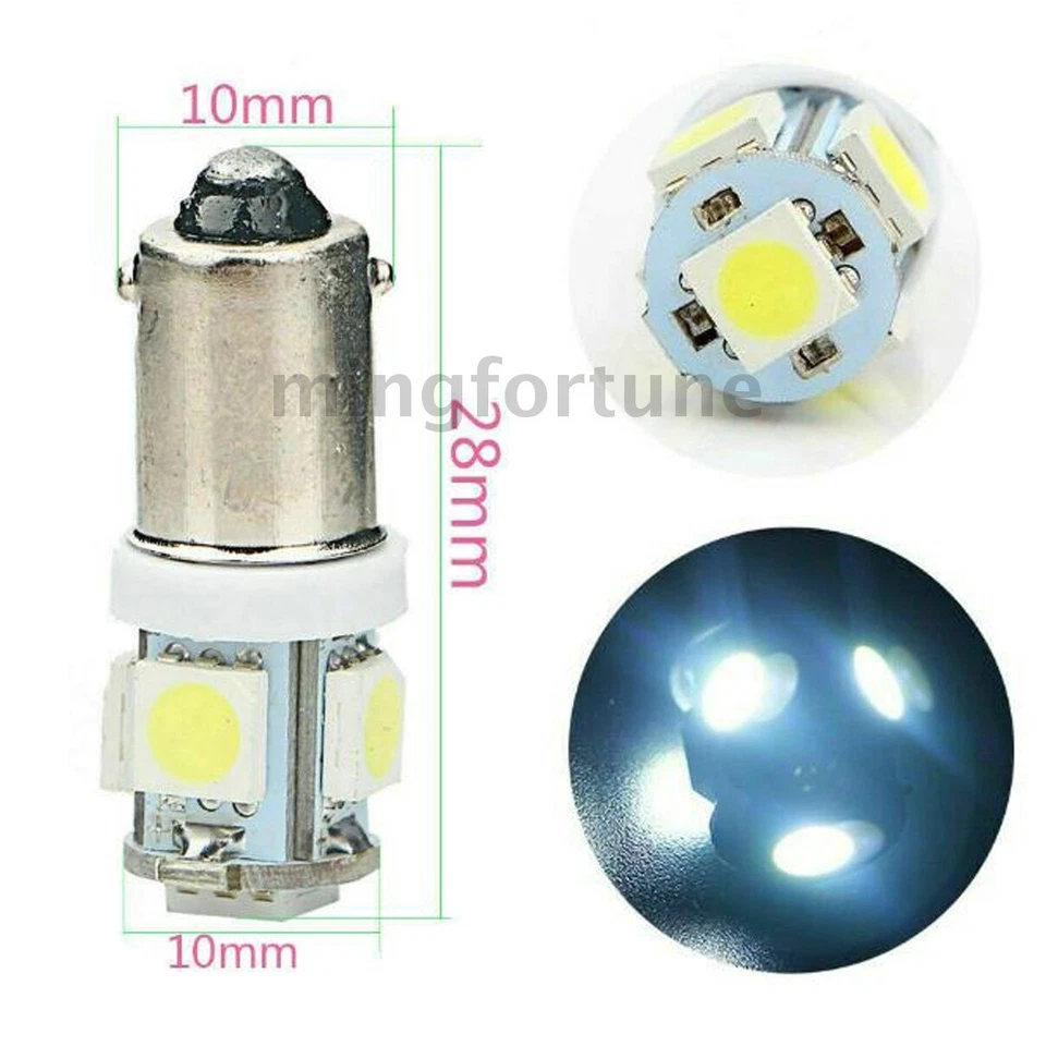 20Pcs BA9s LED Light Bulbs 1895 H6W 53 57 Bayonet for Instrument Dash Bulb White - Image 4 of 4