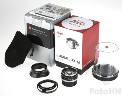 RARE EDITION LEICA 35MM F1.4 SUMMILUX-M BLACK CLASSIC STEEL RIM RE