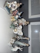 10 PIECE COLLECTION OF RETIRED LLADRO PORCELAIN FIGURINES - NO BOXES