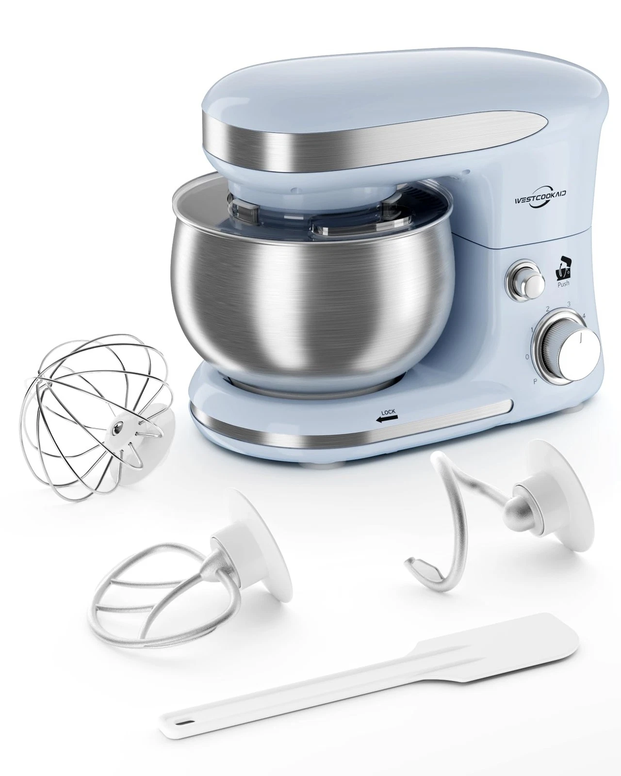 Stand Mixer, 3.4QT Mixers Kitchen Electric Stand Mixer, 6+P Speed 3-In-1 Kitc...