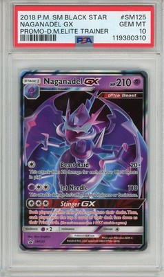 2018 POKEMON SUN MOON SM125 NAGANADEL GX GEM MT PSA 10 DRAGON