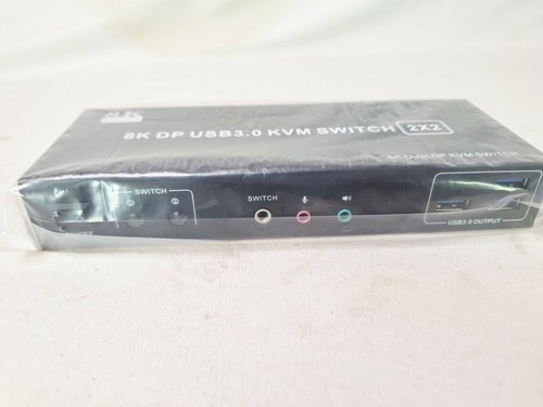 Displayport Interruttore KVM 2 Monitor 2 Computer con Jack Audio - 8k@60HZ 4K@144Hz - Foto 5 di 5
