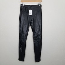 NWT Forever 21 Faux Leather Skinny Ankle Pants Stretch Black Size M