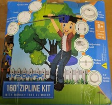 Hyponix 160' Zipline Kit Monkey Tree Climbers MultiColor