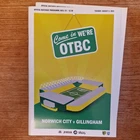 2021/22 Norwich City vs Gillingham PSF Programme
