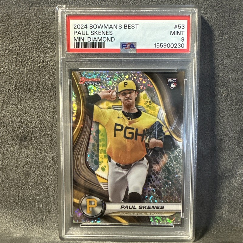 2024 Bowman's Best - Paul Skenes #53 Mini-Diamond Refractor /299 (RC) 🔥PSA 9🔥