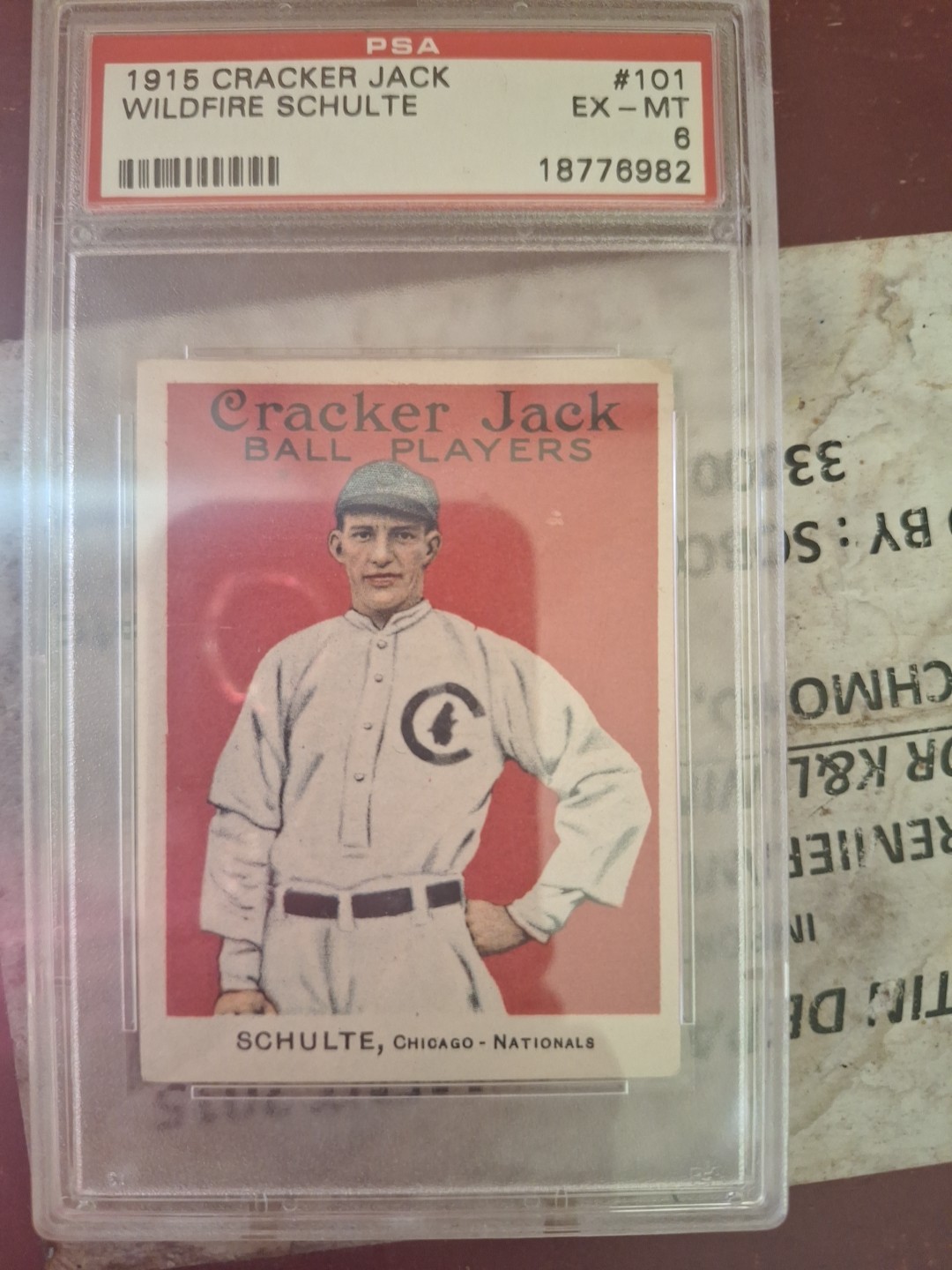PSA 6!!! 1915 Cracker Jack - Wildfire Schulte #101