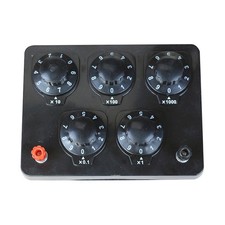 2X(Schwarze Widerstandsbox Variabler Dekadenwiderstand Widerstandsbox 0-9992567