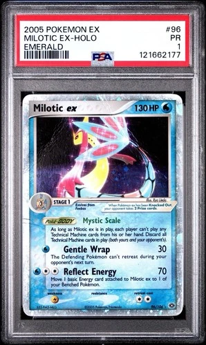 PSA 1 Milotic Holo Ultra Rare 96/106 EX Emerald 2005 Pokemon PR