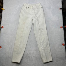 Vintage 90s Levi's Jeans Women's 7S White Denim Button Fly USA Made - 25X29