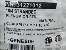 Southwire Genesis 3122 16/4C Stranded Plenum Control/Security Cable White /50ft
