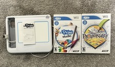 Nintendo Wii uDraw White Game Tablet w/ Pictionary & UDraw Studio Tested Working