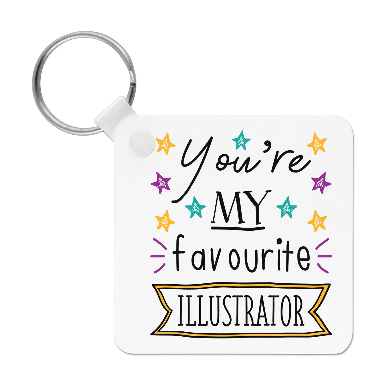You're My Favourite Illustrator Stars Keyring Key Chain - Funny