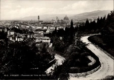 RPPC Panorama Firenze Viale dei Colli vintage postcard c905