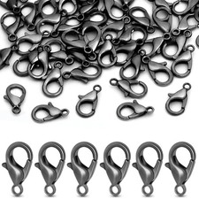 120pcs 16mm Lobster Clasps, Small Metal Alloy Lobster Claw Clasps for Necklac...