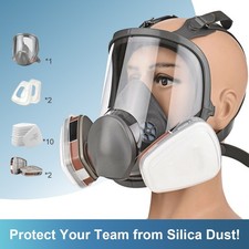 US Full Face Gas Mask Painting Spraying Respirator w/Filters for 6800 Facepiece