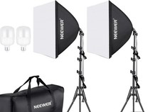 Neewer Softbox Set 24"x24" Lighting Kit for Portraits With E27 Socket Light