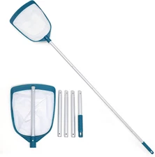 POOLWHALE Upgrades Swimming Pool Leaf Net Skimmer Rake with Adjustable Aluminum 