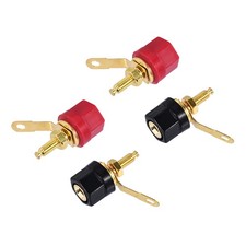 4 Pack Binding Posts Terminals 4mm Banana Plug Socket  Red and Black