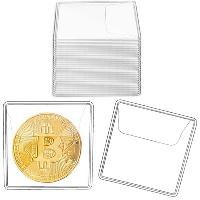 Ysglory 150Pcs Single Pocket Coin Flips Clear Collector Protectors 