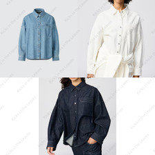 UNIQLO :C Denim Relaxed Shirt Jacket XS-XXL Women 3 Colors Oversized 483767 NWT