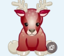 Webkinz Holiday Red Reindeer SEASONAL xmas red silver doe stag Virtual code msgd