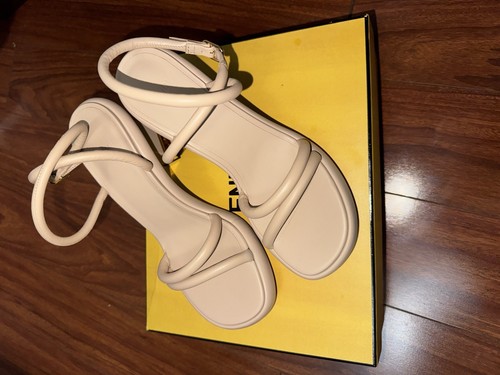 Fendi Baguette Ankle Strap Heeled Sandals EU 37  US 7 - Picture 4 of 5