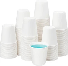 RACETOP [300 Pack] Paper Cups 3 oz, Bathroom 3 3 White 