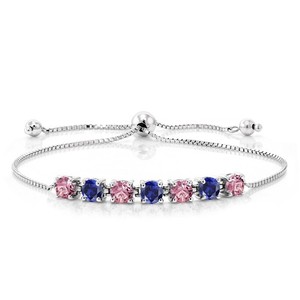 Authentic 7-Stone Tennis Bracelet For Women | Gemstone Birthstone and Created Sapphire |
