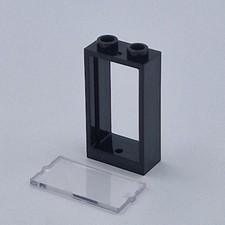 LEGO 5x window pane 1x2x3 window glass 60593 60602 black black