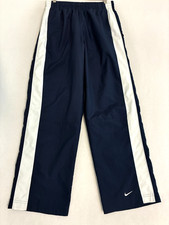 Vtg Nike Track Pants Mens M Gray Tag Elastic Waist Swoosh Logo Basketball Y2K