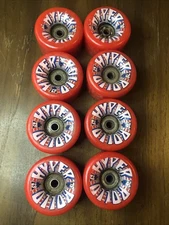 Hyper Wheels Rollo 62mm 78a Rollerskate Wheels Vintage Red Set Of 8