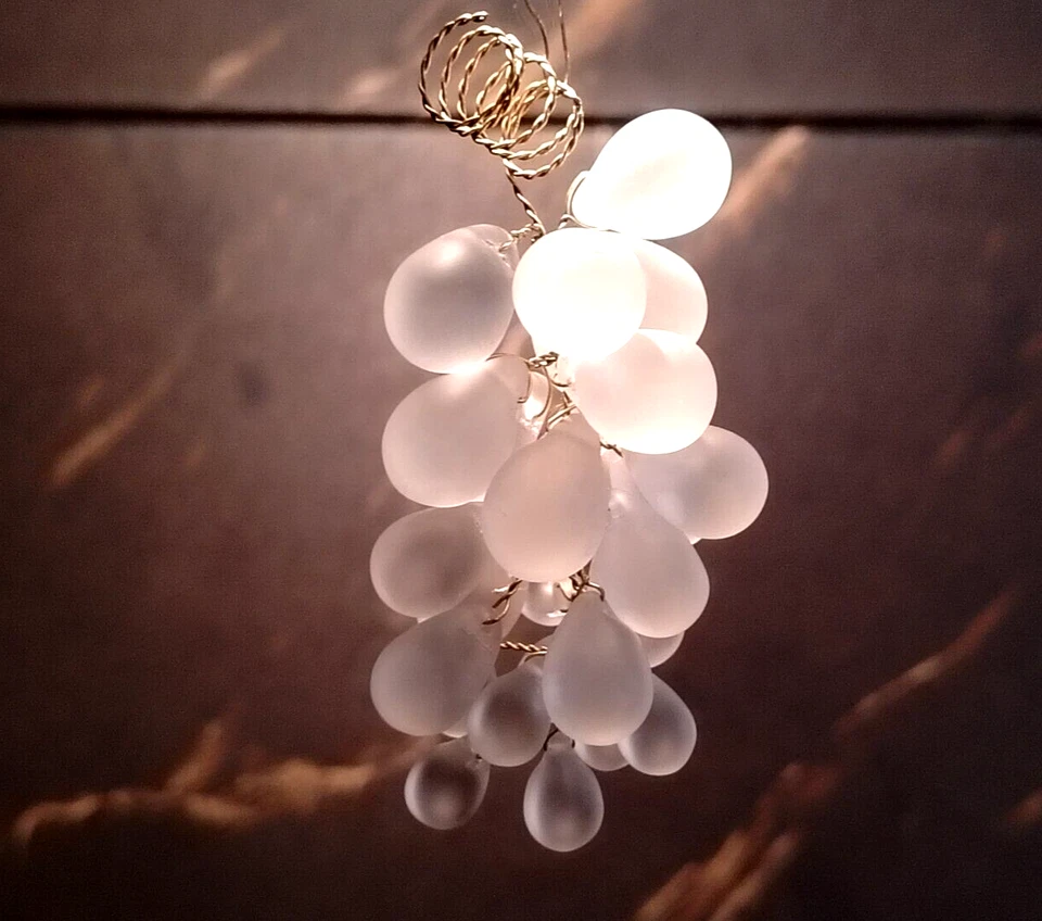 (2 ШТ.) КУЛОН ИЗ МУРАНСКОГО СТЕКЛА С ВИНОГРАДОМ ДЛЯ ЛЮСТР И УКРАШЕНИЙ - Изображение 3 из 4