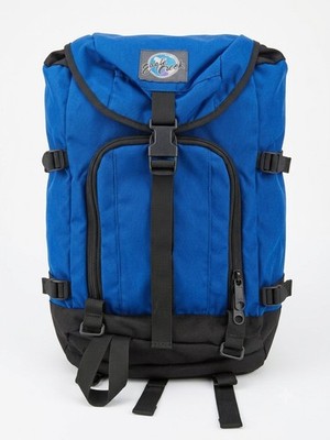 Eagle Creek Backpack Fold Over Cinch Top Blue Multi Pocket Medium Sized Unisex