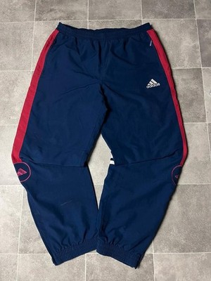 Vintage Adidas Trackpants y2k baggy dunkelblau/rot (XL)