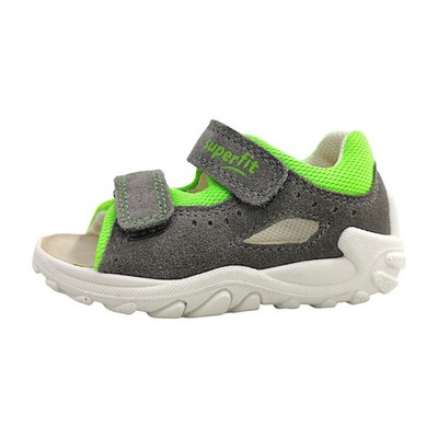 Superfit Flow Kinderschuhe Jungen Sandalen Minilette Grau Freizeit