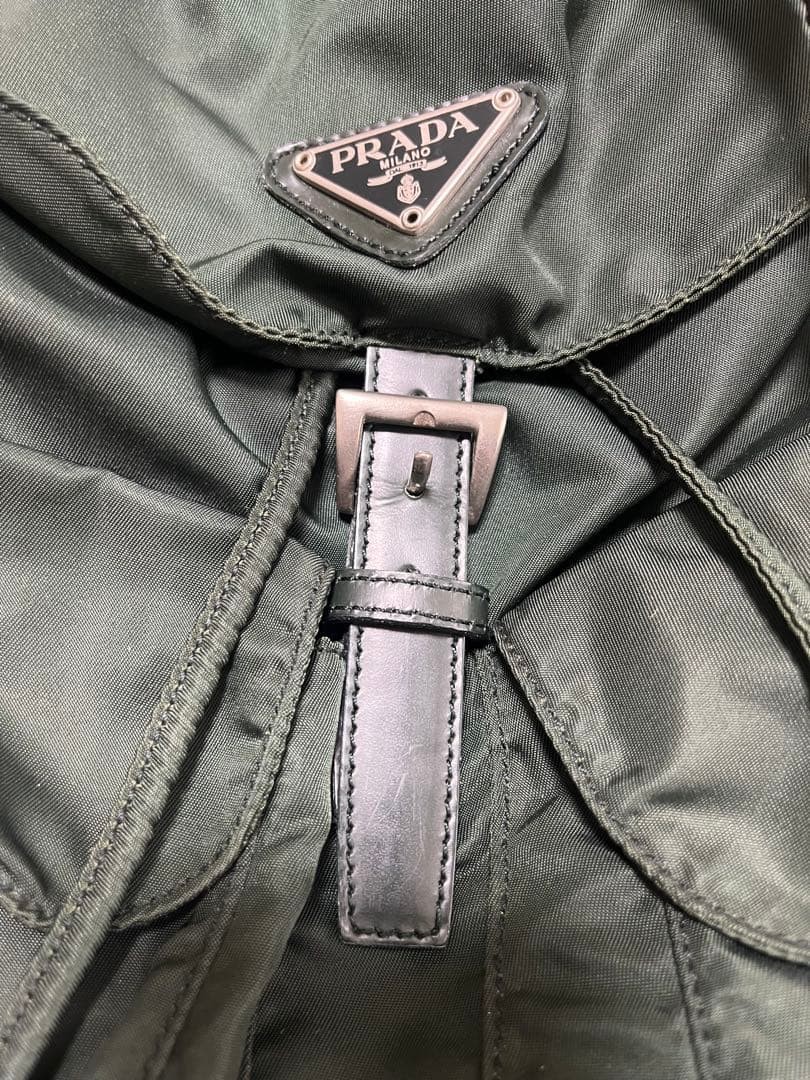 PRADA triangle logo nylon backpack drawstring typ… - image 12