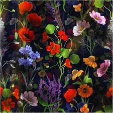 Floralplus Peel and Stick Wallpaper Dark Floral Removable for Red 