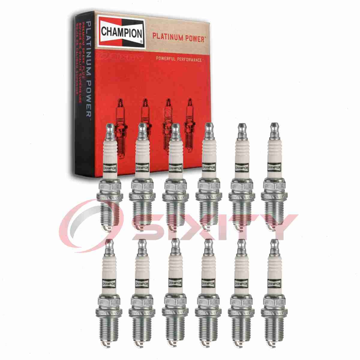 12 pc Champion Platinum Spark Plugs for 1998-2005 Mercedes-Benz CLK320 3.2L eb
