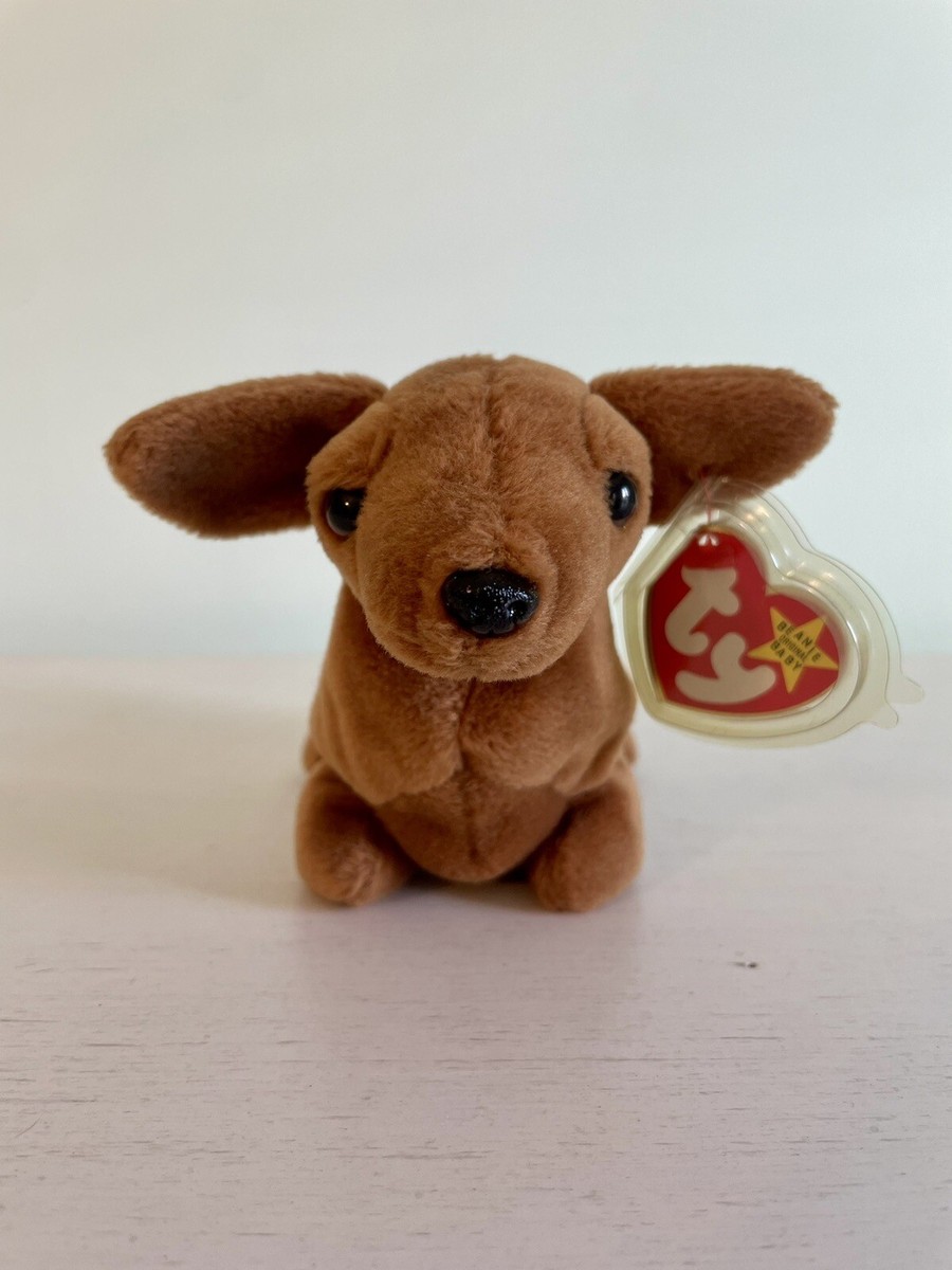 Weenie The Dachshund Ty Beanie Babies, Retired, Rare Tag Errors