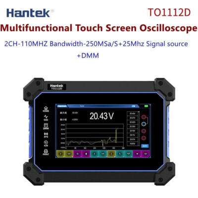 Hantek TO1112D Multi-Functional Touch Screen Digital Oscilloscope Fast Charging