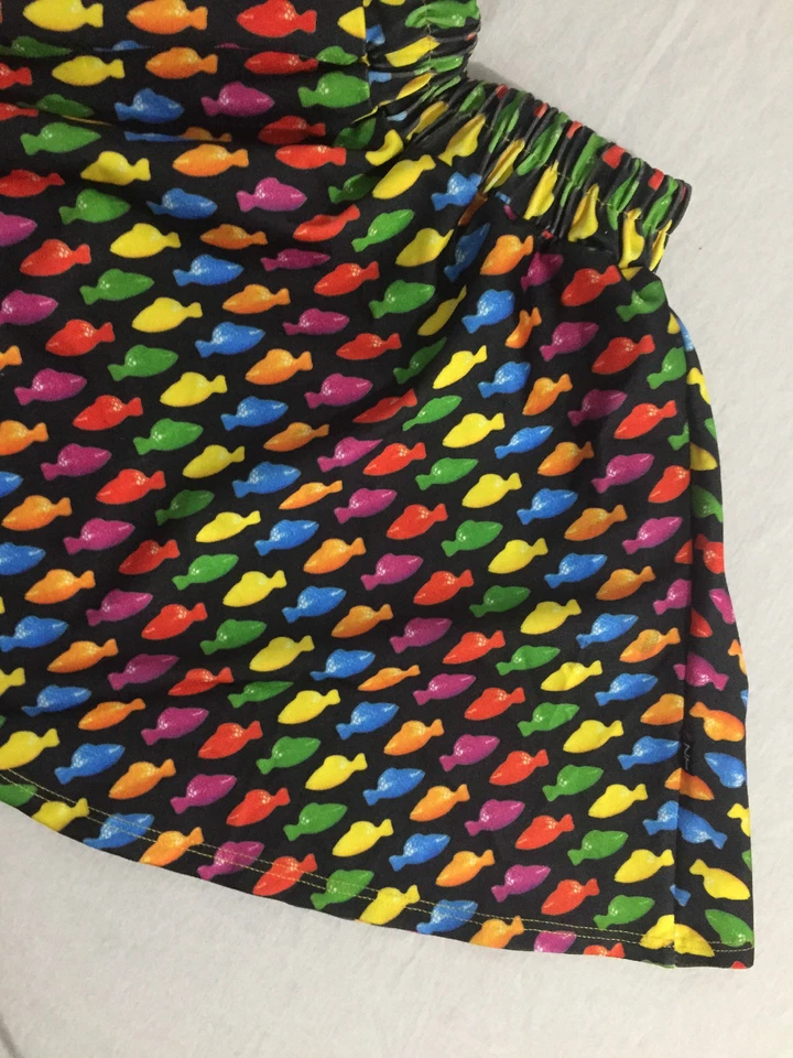 Falda Patinadora Zara Terez Candy Crush Fish Negra con Multicolor Niñas Grandes Talla XL NUEVA CON ETIQUETAS Foto 4 de 4