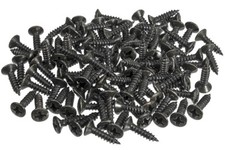100 Pack of Pickguard Screws to fit Fender, etc, Black Finish