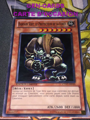 Yu Gi Oh Karte GRÜNER PAVIAN, DER BESCHÜTZER DES BOHRERS CT07-FR010