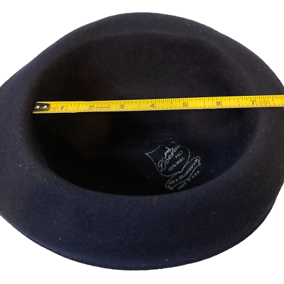 Vintage Blue Hat Geo W. Bollman & Co. Doeskin Felt 100% Wool  display picture 2