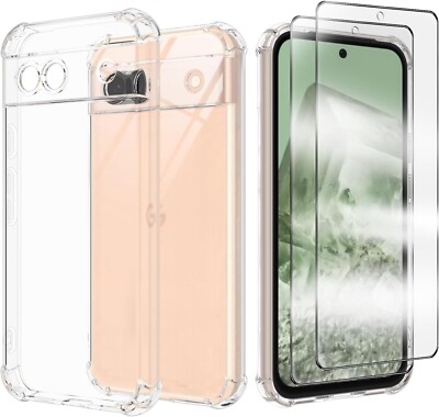 Hülle für Google Pixel 8 Pro 6 6a 7 7a Klar Stoßfest Cover & Displayschutz