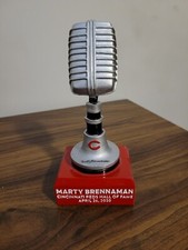 Cincinnati Reds Marty Brennaman Cincinnati Hall of Fame Microphone SGA Read