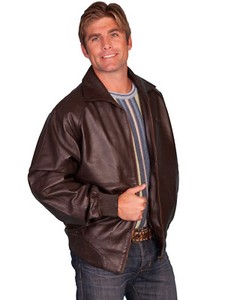 scully leather bomber jacket