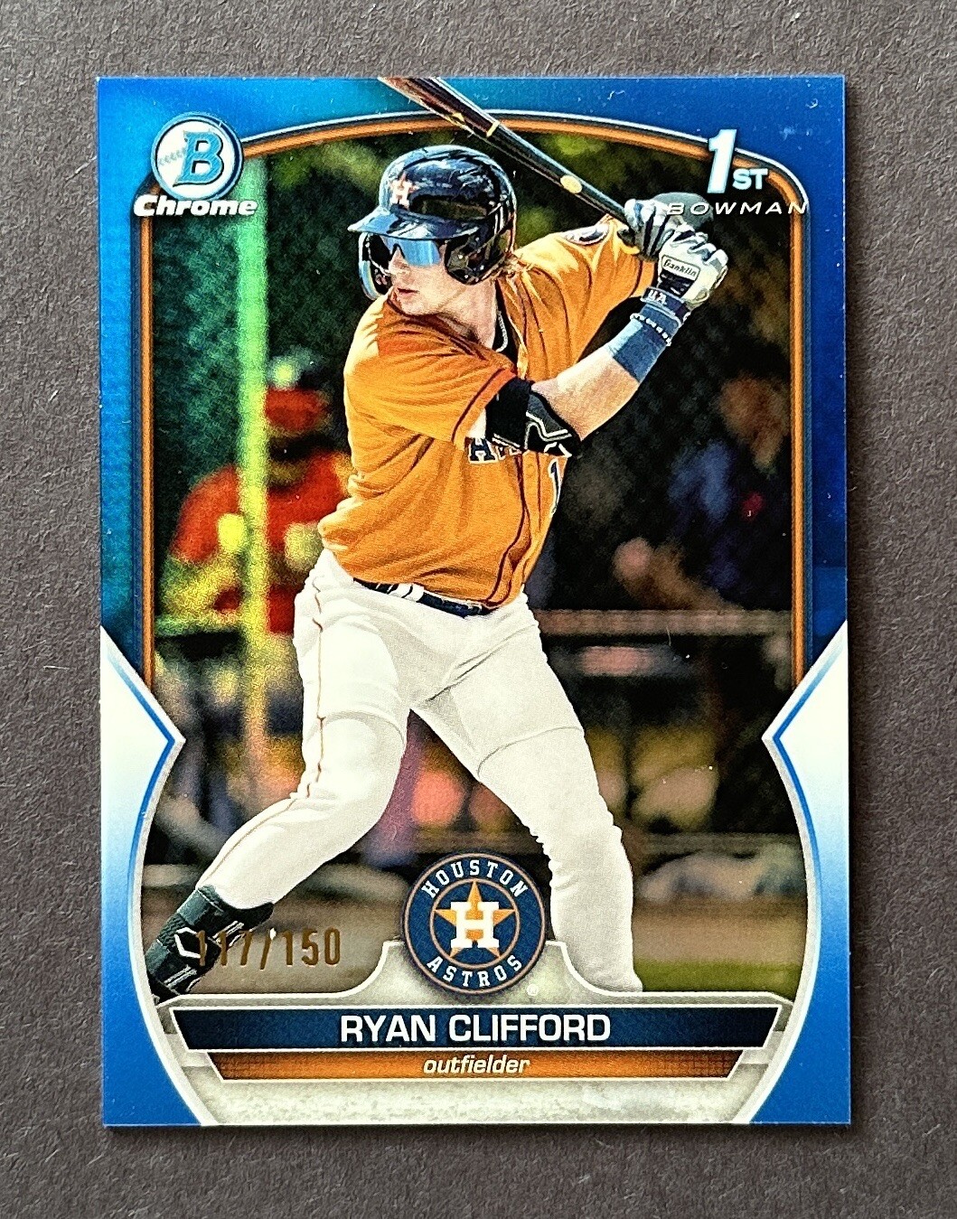 2023 Bowman Chrome RYAN CLIFFORD #BCP-10 Prospect Blue Refractor /150 Mets