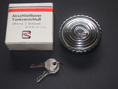 Original Oltimer DELO Abschließbarer Tankverschluß 39mm VW OPEL FORD usw. 